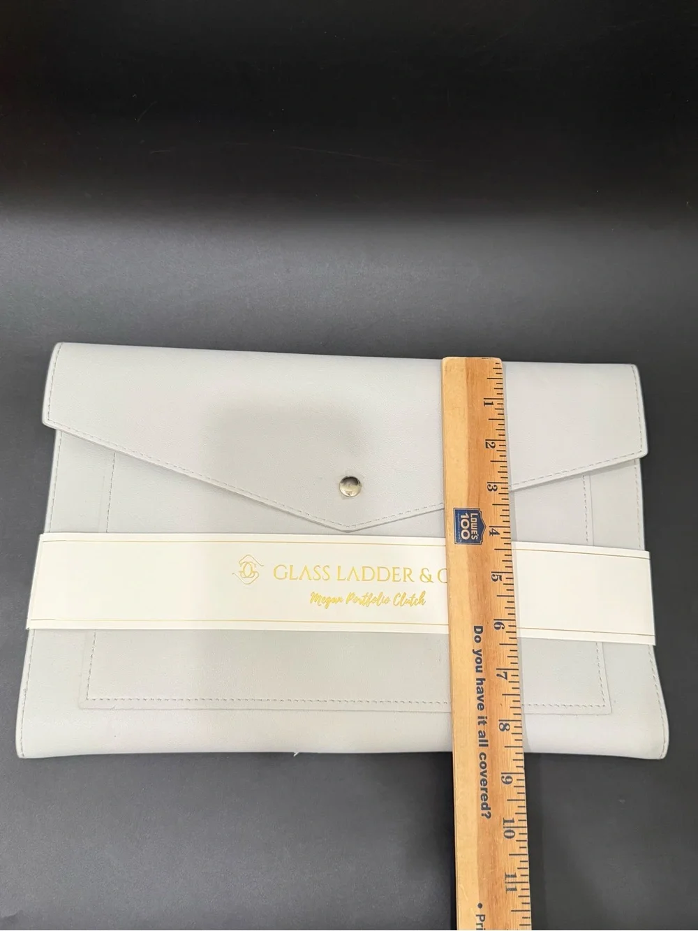 Glass Ladder & Co. Megan Cloud Gray Portfolio Clutch Envelope Organizer